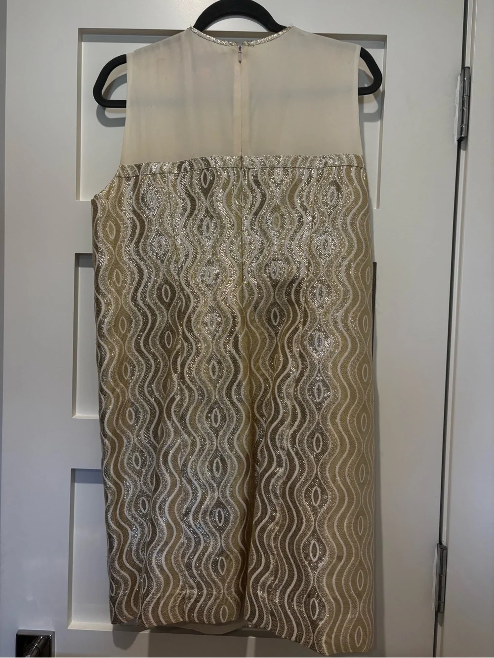 Tory Burch Cream and Gold Mini Dress